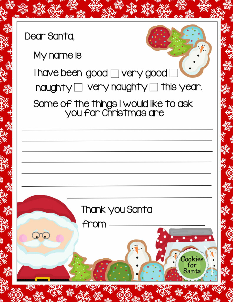 Free Template For Letter To Santa