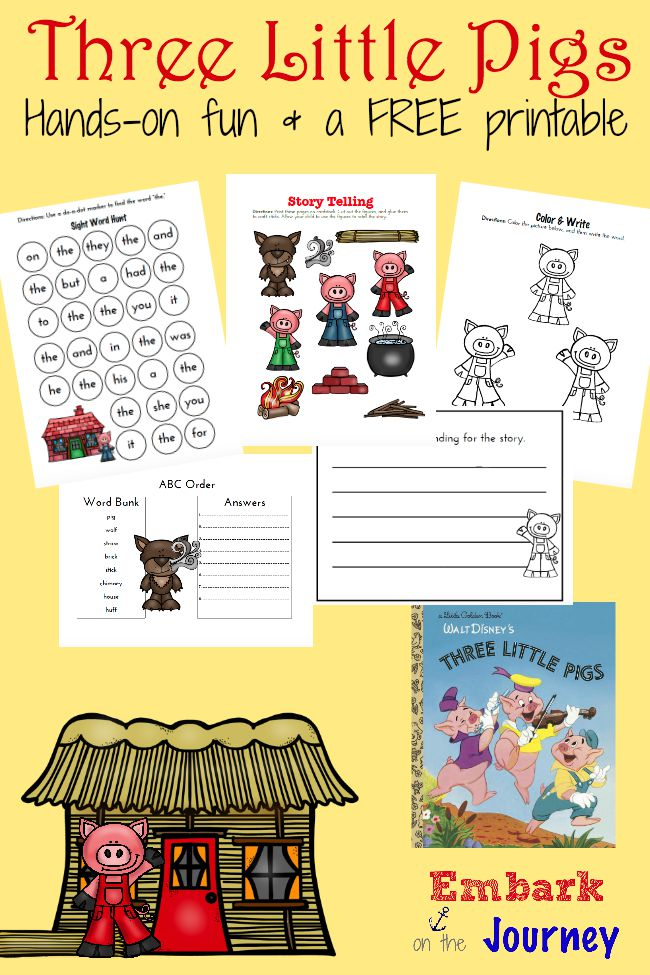 FREE Three Little Pigs Printables Pack