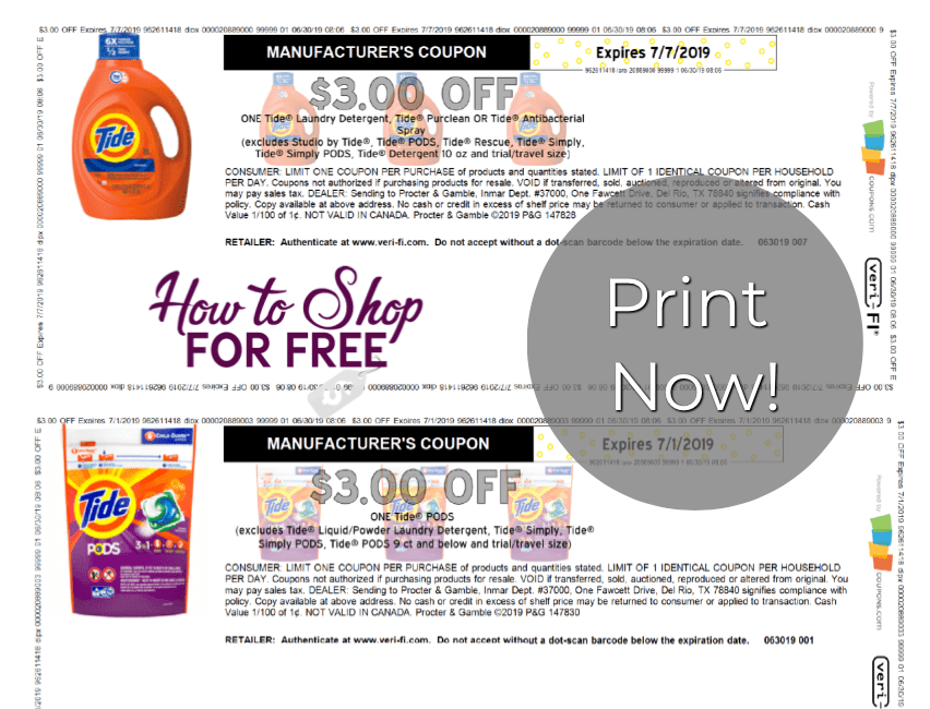 Free Tide Coupons Free Printable Download Free Tide Coupons Free 
