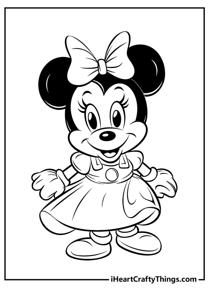 Fun And Free Printable Coloring Pages Of Minnie Mouse