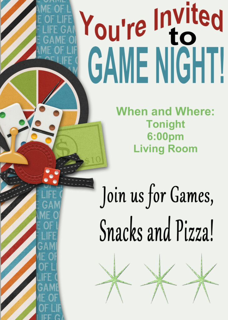 Game Night Invitations Free Printable Printable Templates