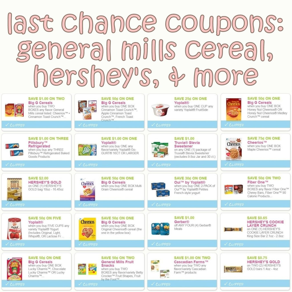 General Mills Cereal Printable Coupons
