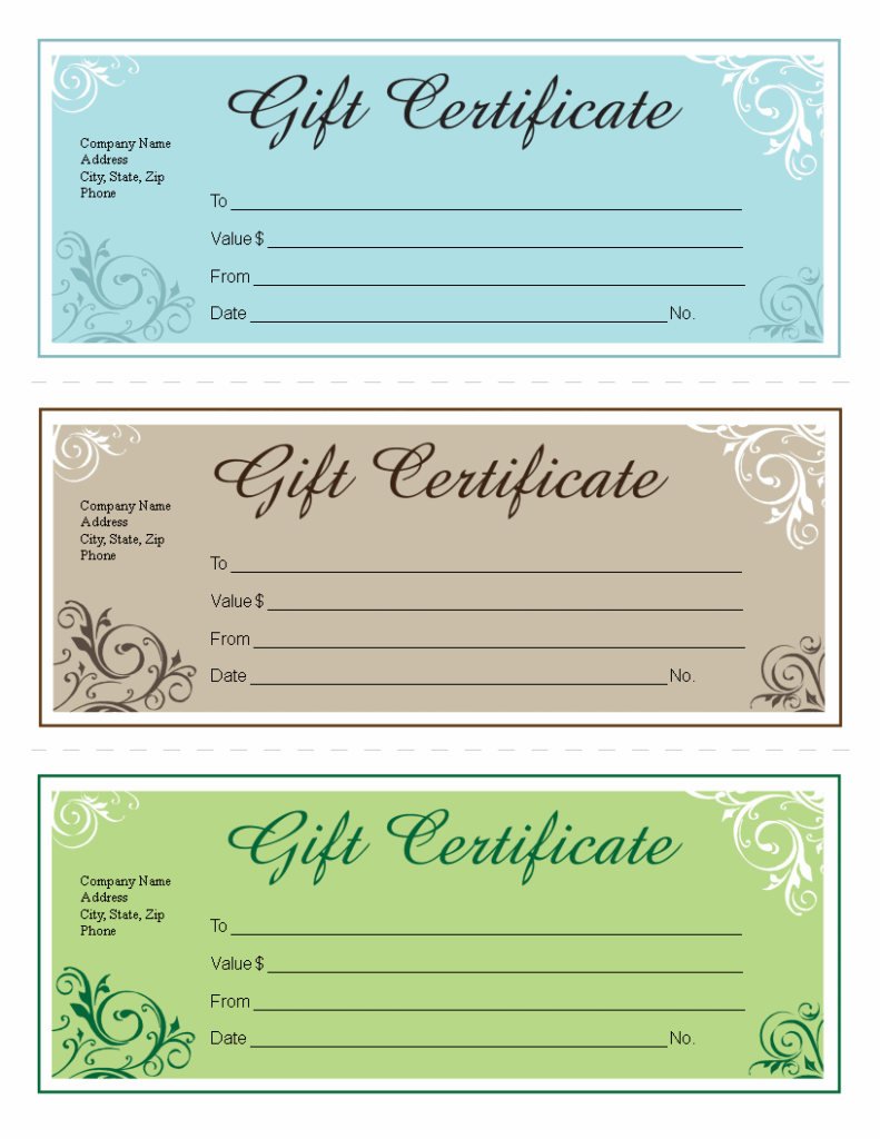Gift Certificate Templates To Print For Free 101 Activity Free 