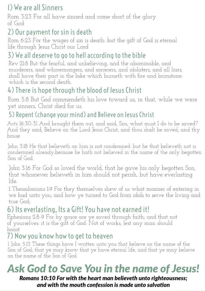 Gospel Tracts In Using KJV Bible Free Gospel Tracts