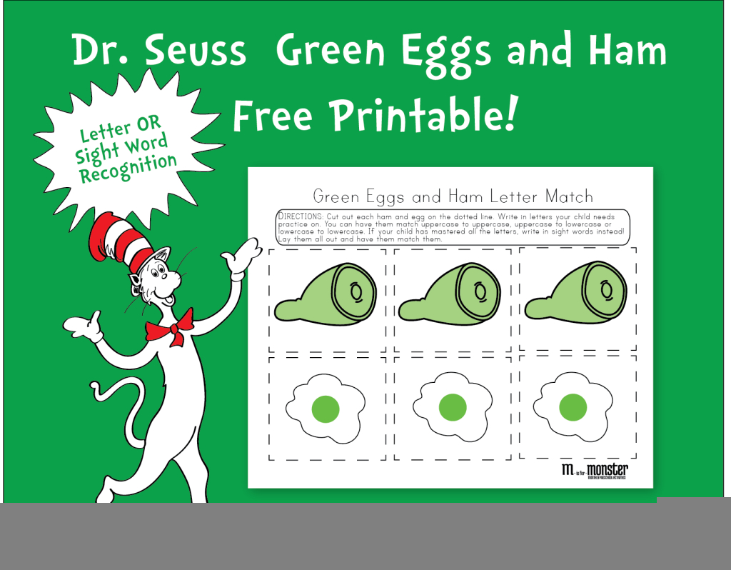 Green Eggs And Ham Free Printable Worksheets