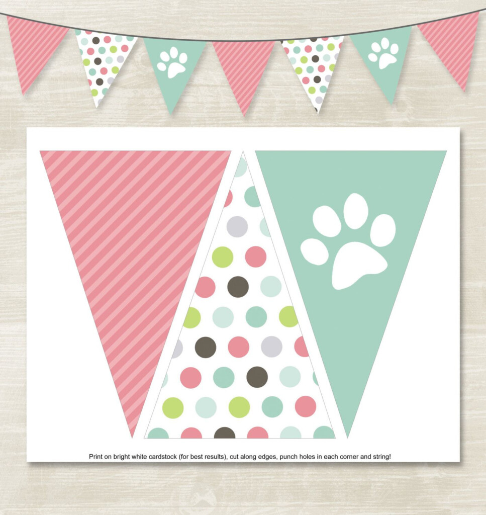 Happy Birthday Banner For Dog Free Printable Free Printable Templates