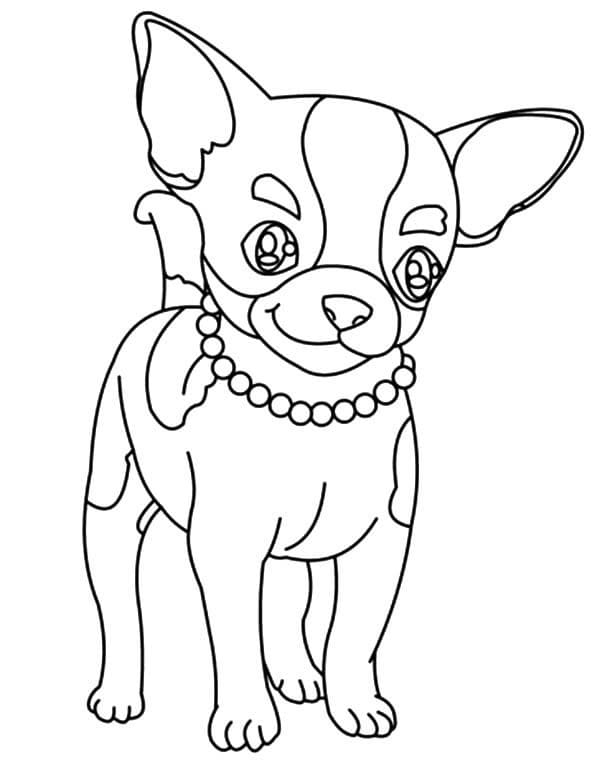 Happy Chihuahua Dog Coloring Page Free Printable Coloring Pages For Kids