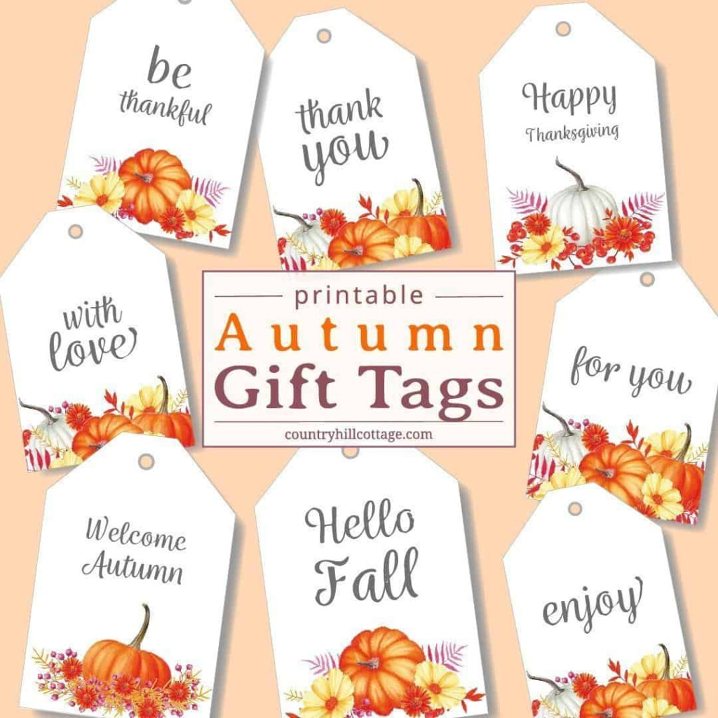 Happy Fall Gift Tag Free Printable