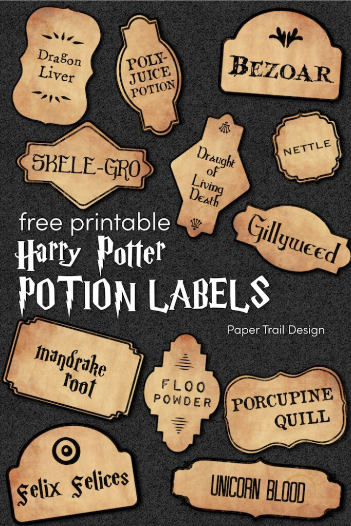 Harry Potter Potion Labels Printable Paper Trail Design Harry 