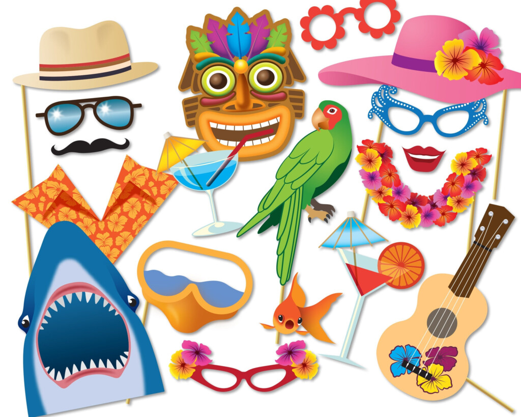 Hawaiian Photo Booth Props Printable Free Free Printable