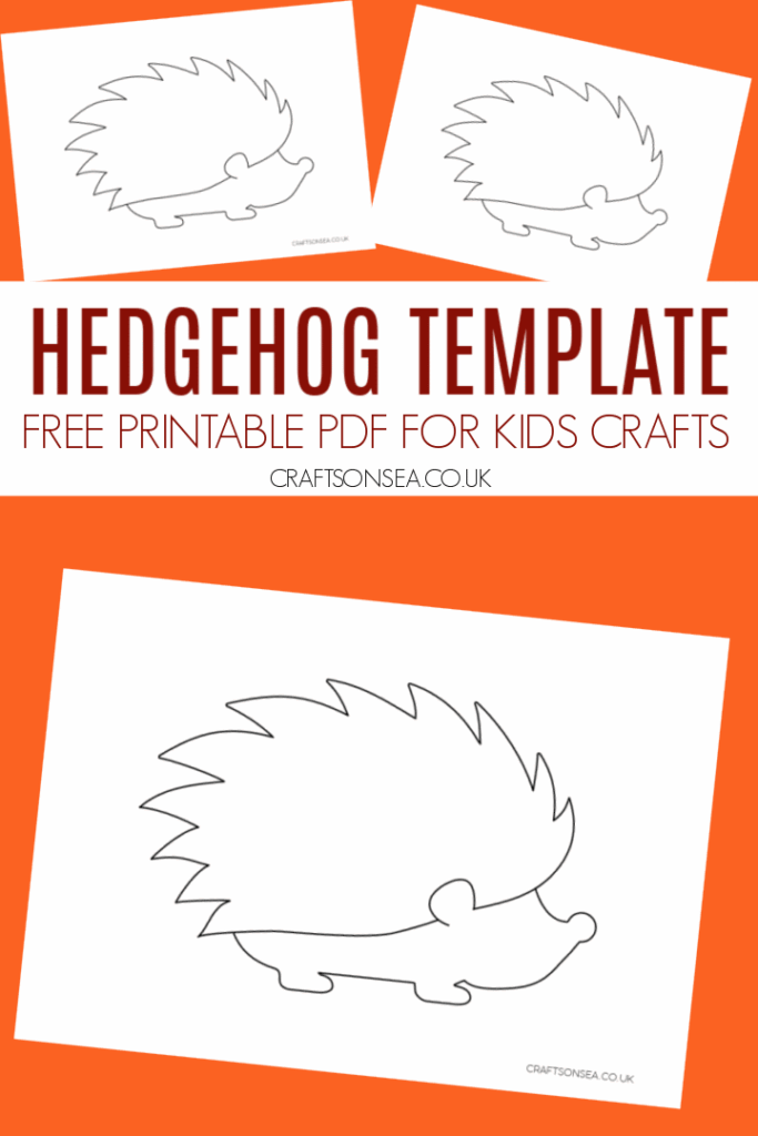 Hedgehog Template Free Printable PDF Crafts On Sea