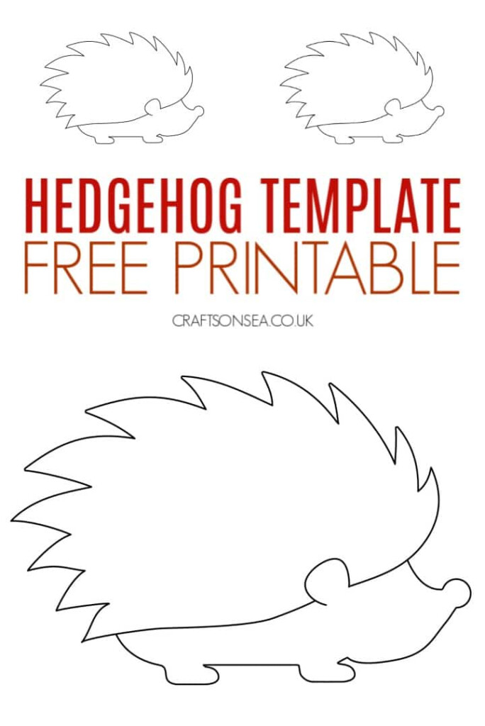 Hedgehog Template Free Printable PDF Crafts On Sea