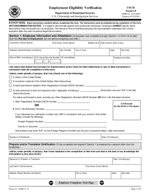 I 9 Form Fill Out And Sign Printable PDF Template SignNow