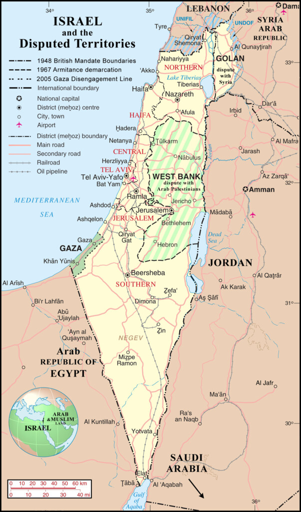 Israel Map Printable
