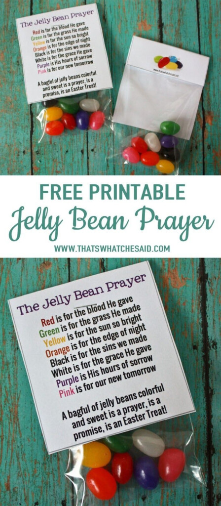 Jelly Bean Prayer Free Printable As Seen On Thatswhatchesaid Free 