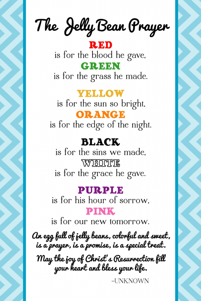 Jelly Bean Prayer Printables