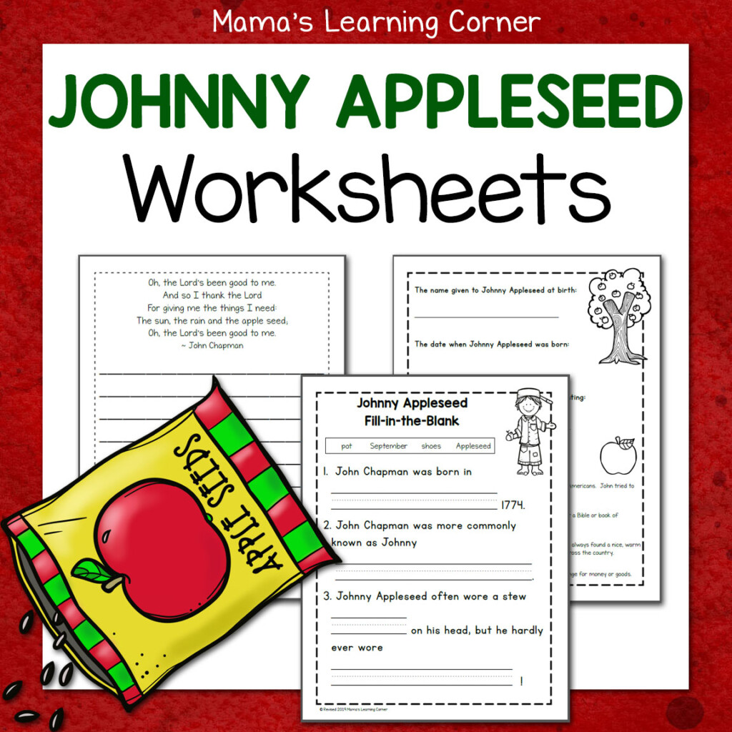 Johnny Appleseed Worksheets Mamas Learning Corner