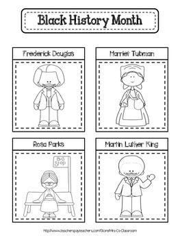 Kindergarten Black History Month Printable Activities