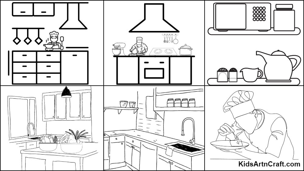 Kitchen Coloring Pages For Kids Free Printables Kids Art Craft