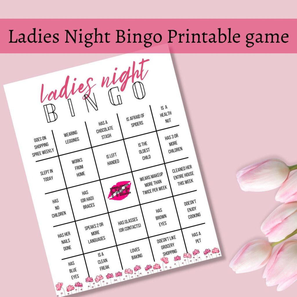 Ladies Night Bingo Girls Night Games Girls Night Out Game 