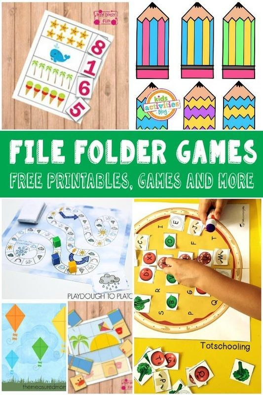 Lots Of Fun And Free File Folder Games For Kids File Folder Games 