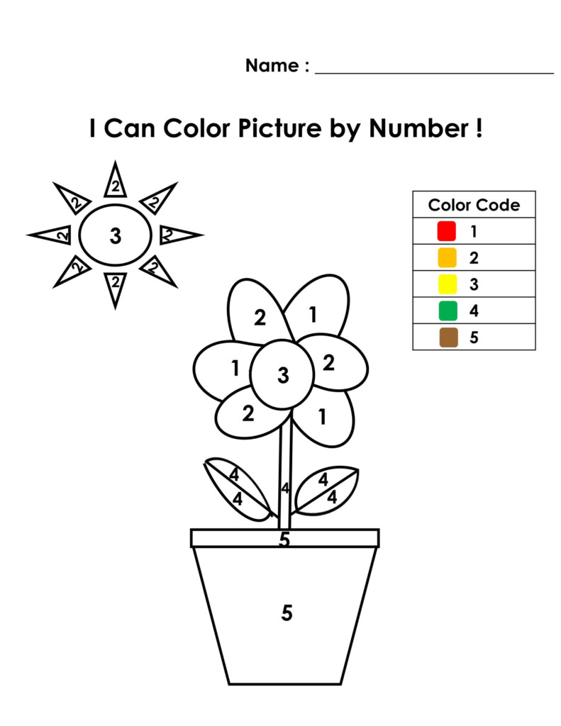Math Coloring Worksheets For Kindergarten