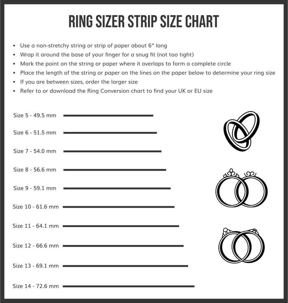 Men 39 s Ring Size Chart 20 Free PDF Printables Printablee Printable 
