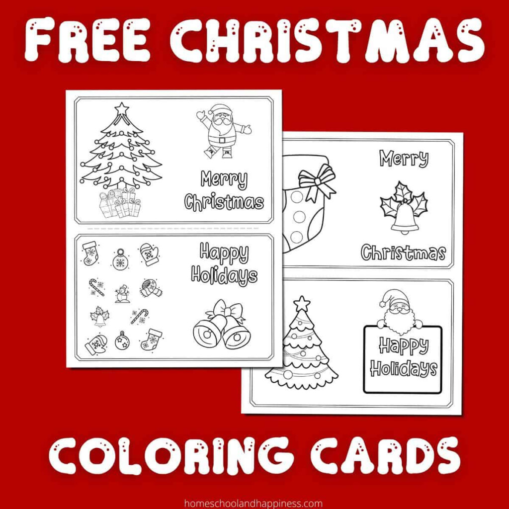 Merry Christmas Coloring Cards