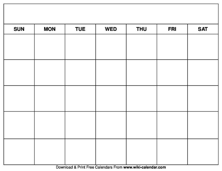 Monday Through Friday Monthly Calendar Printable Word Searches
