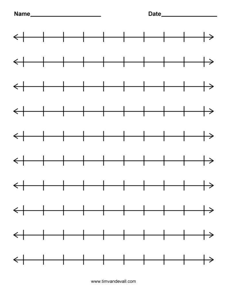 Number Line Template 03 Tim 39 s Printables