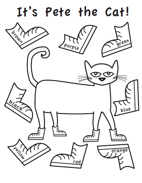 Pete The Cat Shoes Coloring Page Free Printable Coloring Pages