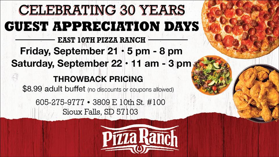 Pizza Ranch Buffet Printable Coupons