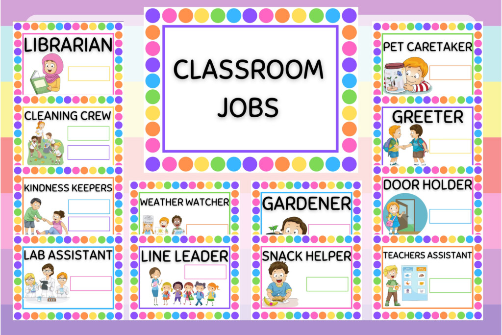 Preschool Classroom Job Chart Printable Pdf