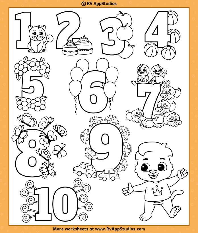 Preschool Color By Number Printables