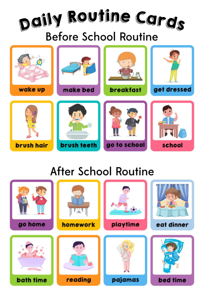 Preschool Visual Daily Schedule 10 Free PDF Printables Printablee