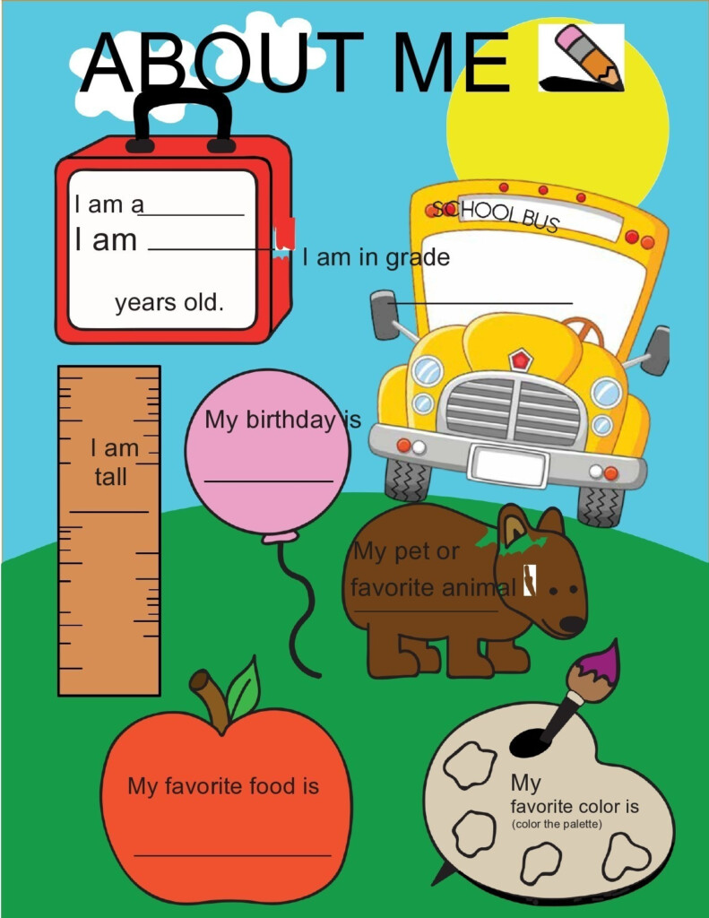 Printable All About Me Poster Template