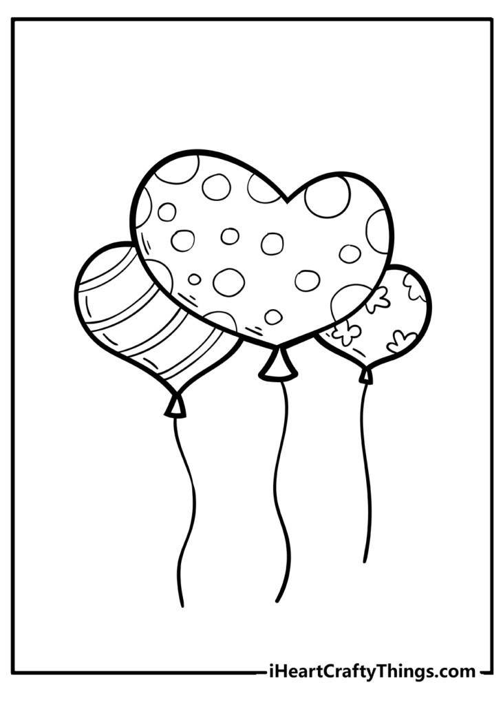 Printable Balloon Coloring Pages