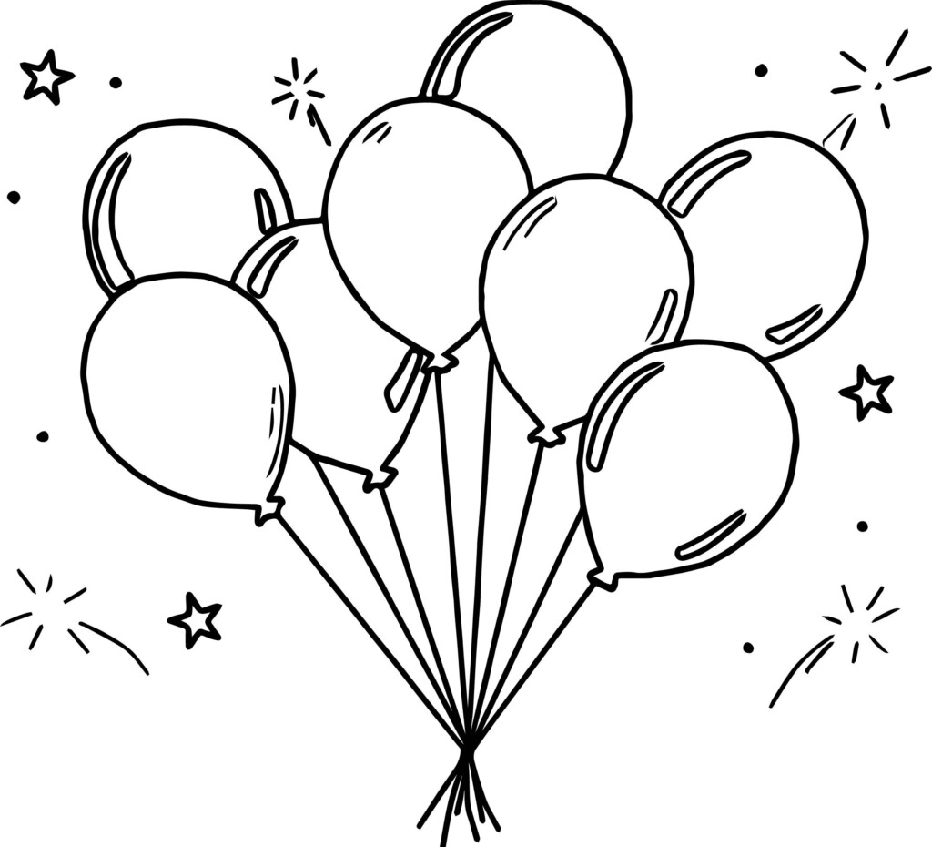 Printable Balloon Coloring Pages Printable Word Searches