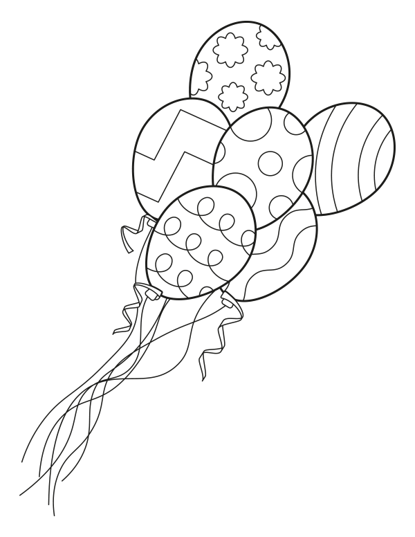 Printable Balloons Coloring Page