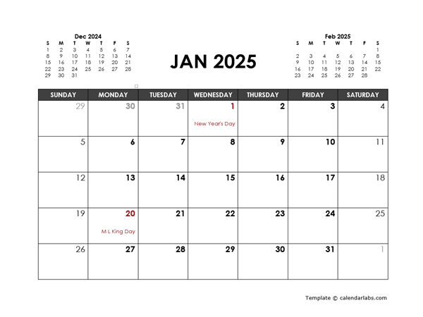 Printable Calendar 2025 Monthly Planner Free Ketti Meridel