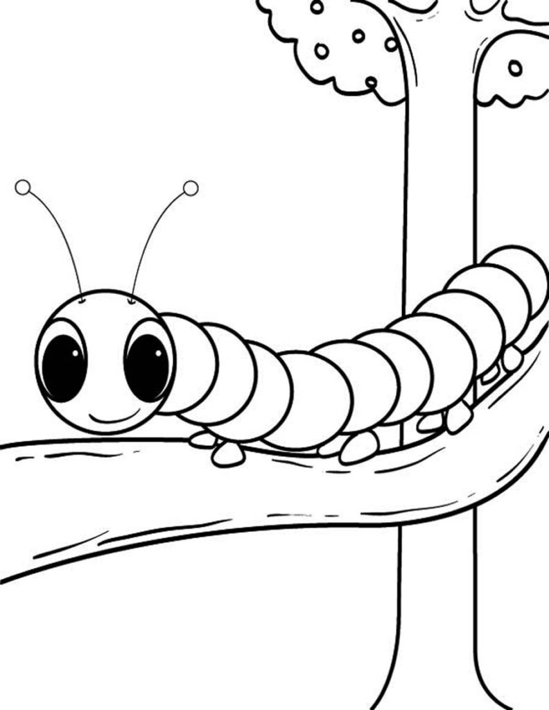 Printable Caterpillar Coloring Pages