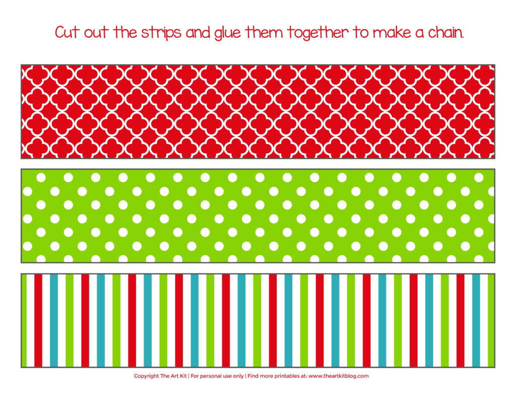 Printable Christmas Paper Chain Strips Get What You Need