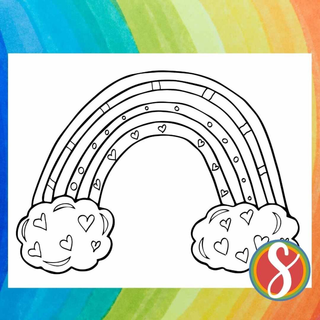 Printable Coloring Pages Of Rainbows