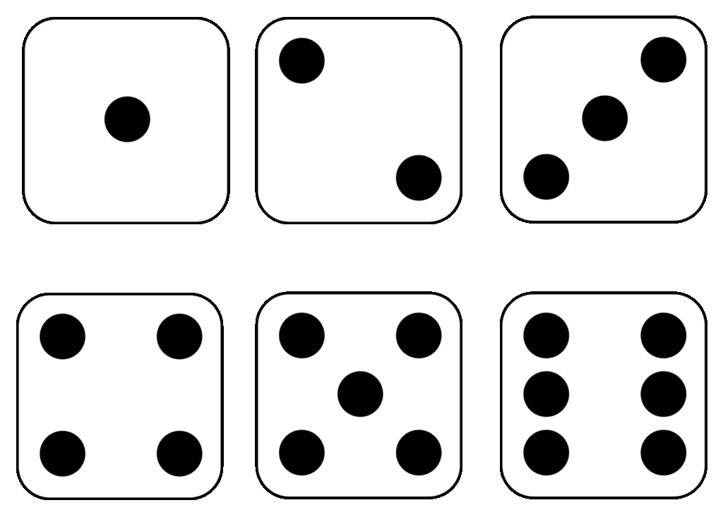 Printable Dice Template With Dots Printable Templates