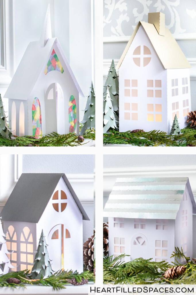 Printable Diy Christmas Village Houses Template