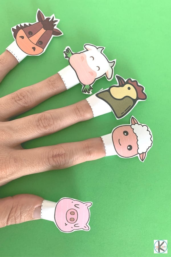 Printable Farm Animal Finger Puppets