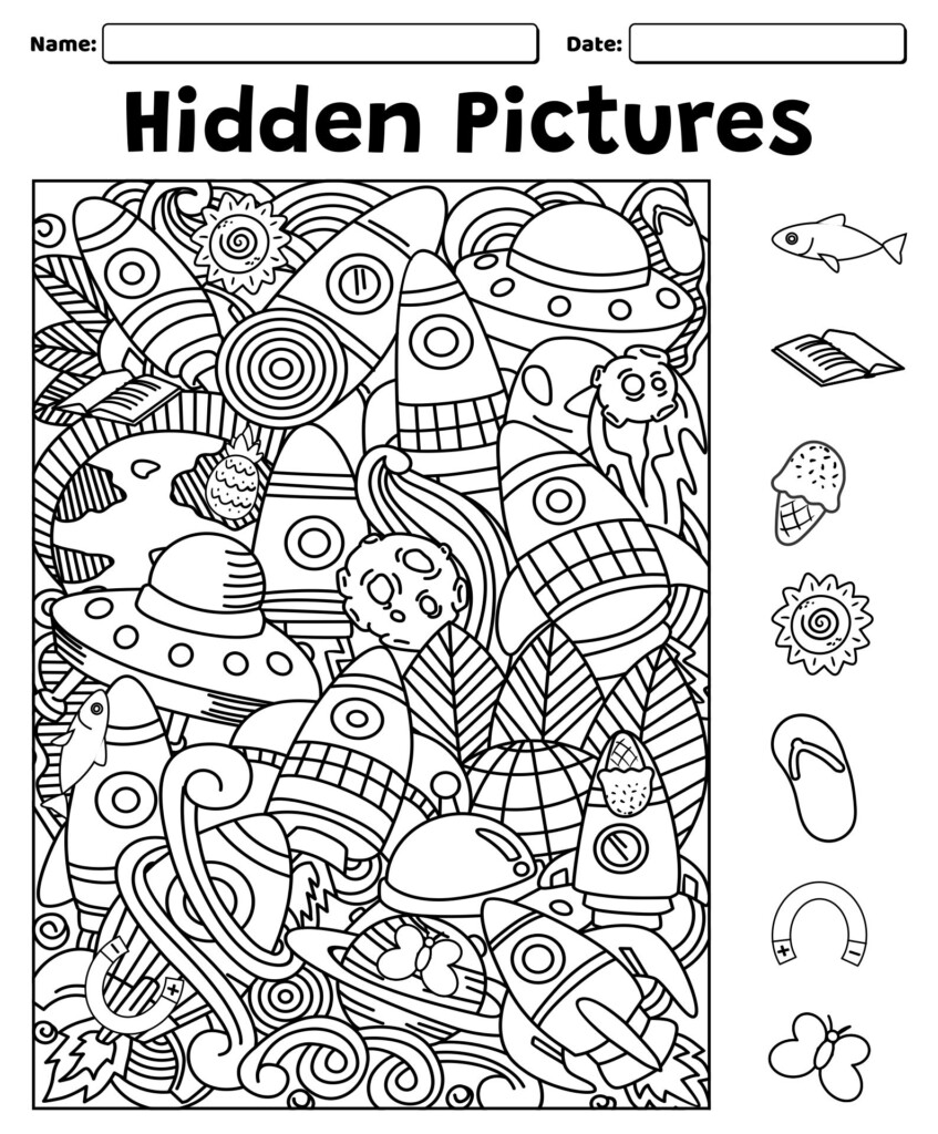 Printable Find The Hidden Objects