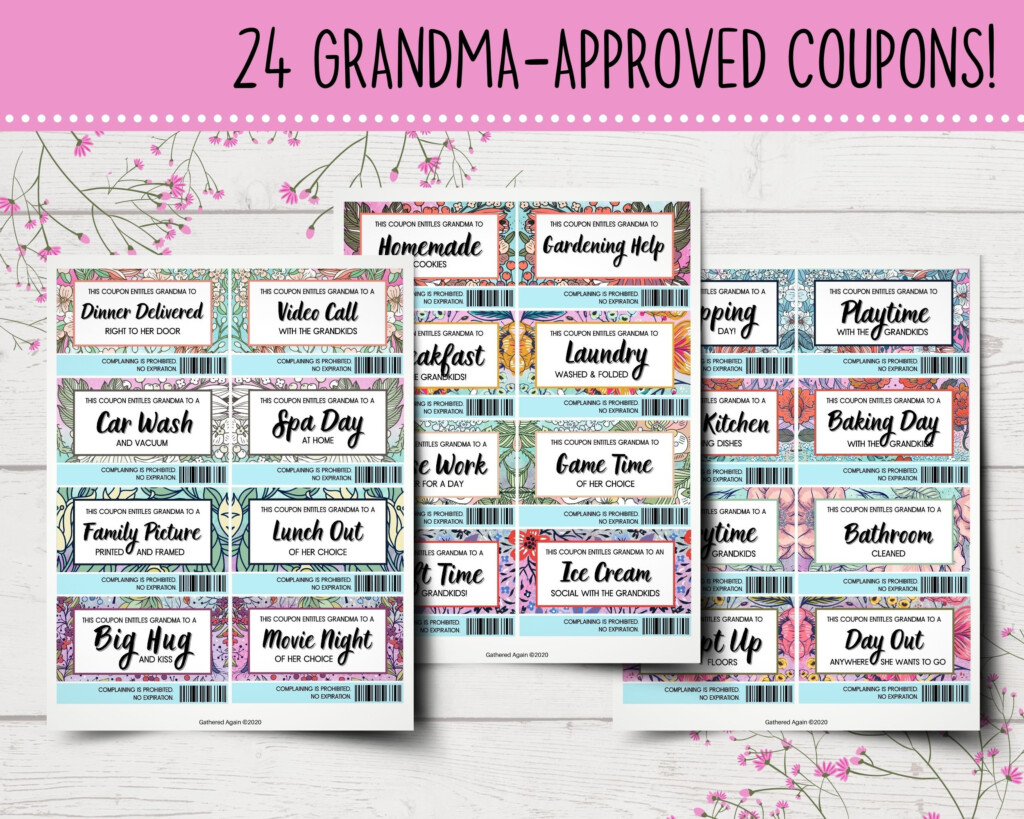 Printable Grandma Coupons Printable Coupons For Grandma Coupon Book 