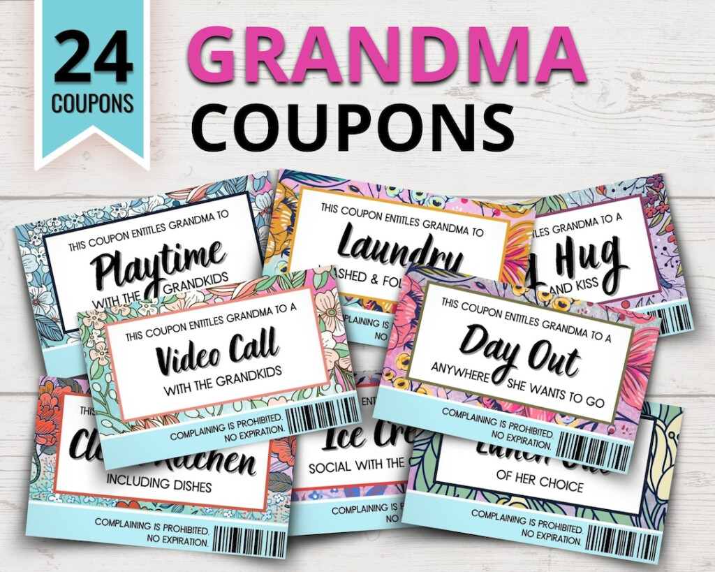 Printable Grandma Coupons Printable Coupons For Grandma Coupon Book 