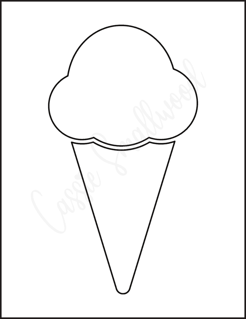 Printable Ice Cream Cone Template Printable Free Templates